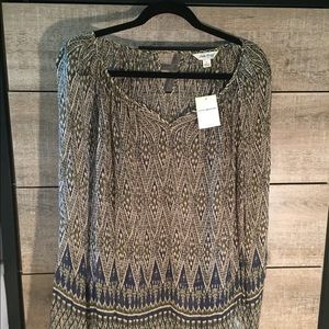 Lucky Brand sheer and flowey tunic.